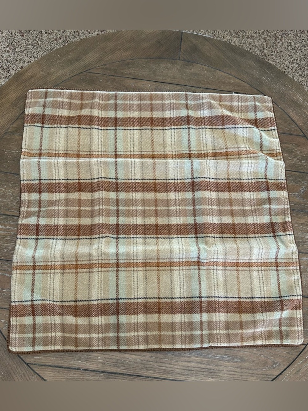 VTG Ethan Allen Tartan Plaid Wool Cotton Euro Sham Set of 2  25x25 Made in USA - Picture 2 of 11